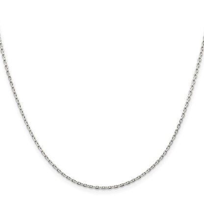 Sterling Silver 1.5mm Beveled Oval Cable Chain Holiday Gift for Women