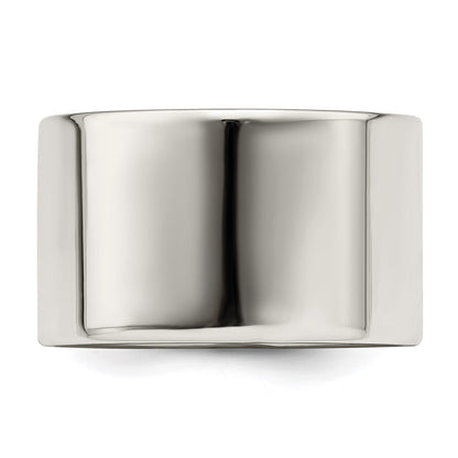 Sterling Silver 12mm Lightweight Flat Size 12 Band