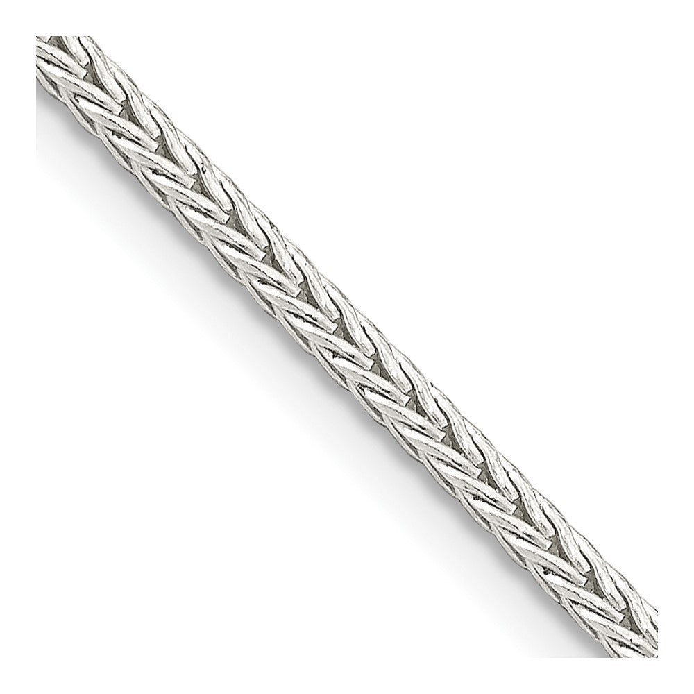 Sterling Silver 2mm Diamond-cut Round Franco Chain Necklace