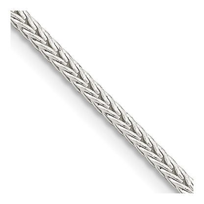 Sterling Silver 2mm Diamond-cut Round Franco Chain Necklace