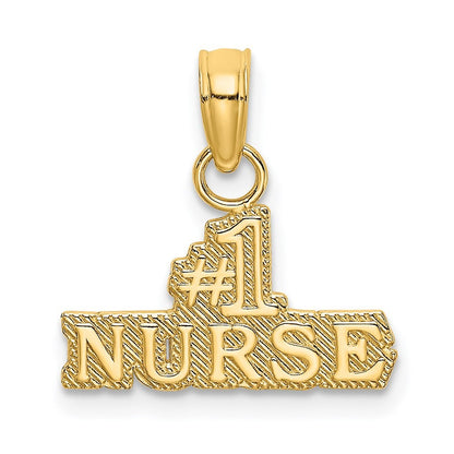 14k Yellow Gold #1 Nurse Charm