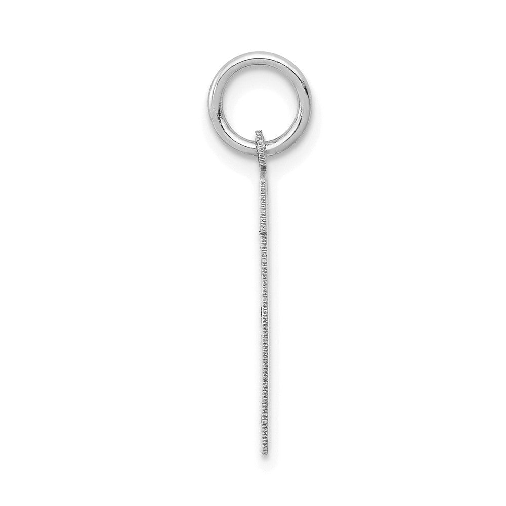 14K White Small Satin Number 11 Charm