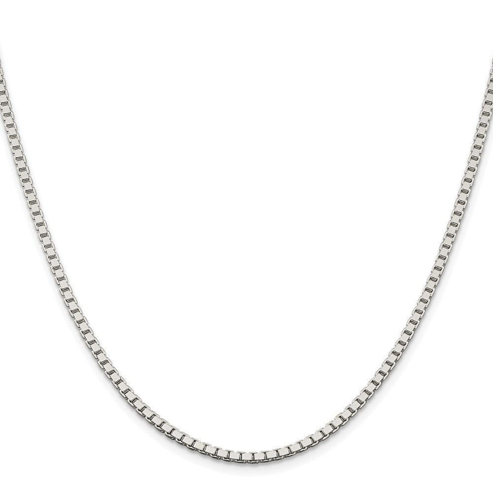 Sterling Silver Rhodium-plated 2.5mm Box Chain Necklace