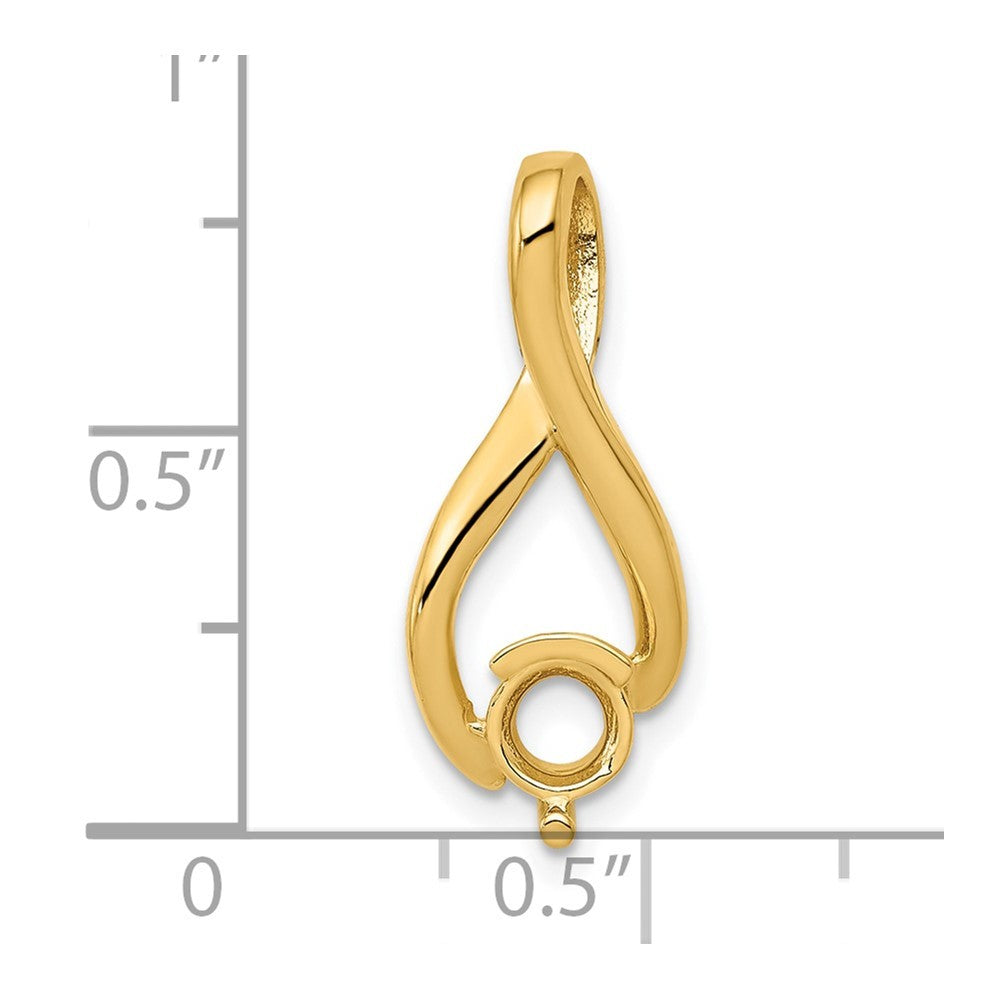 14k Yellow Gold Fancy 5mm Diamond Slide Mtg
