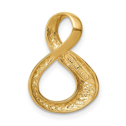 14k Yellow Gold Fits up to 3mm Regular Reversible Fancy Omega Slide Pendant