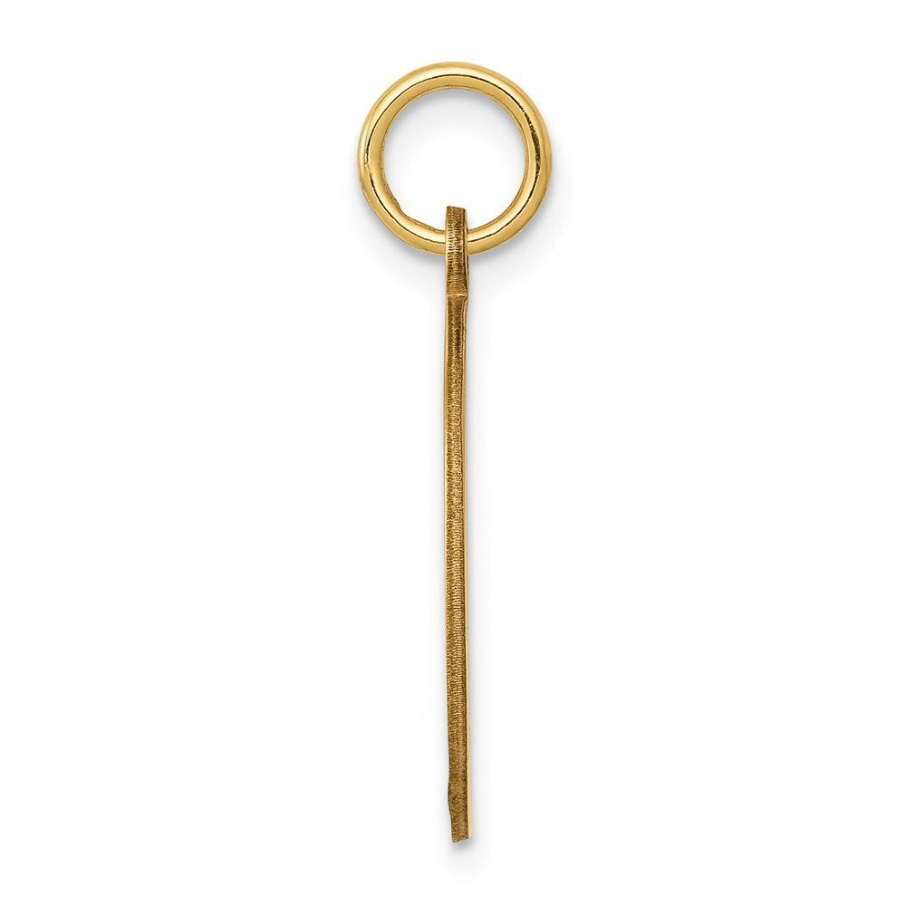 14k Yellow Gold Enamel .027 Gauge Circular Engravable Disc Charm Pendant