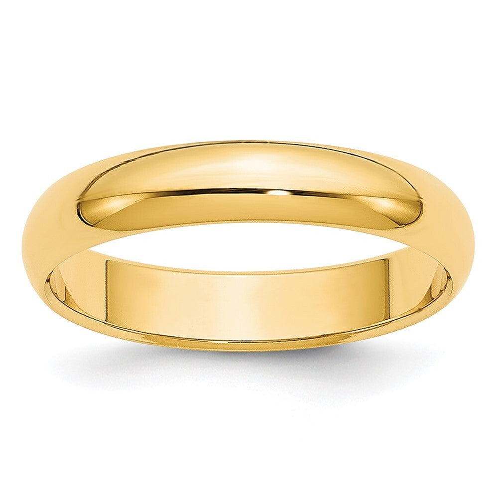 14K Yellow Gold 3.5mm LTW Half Round Band Size 7