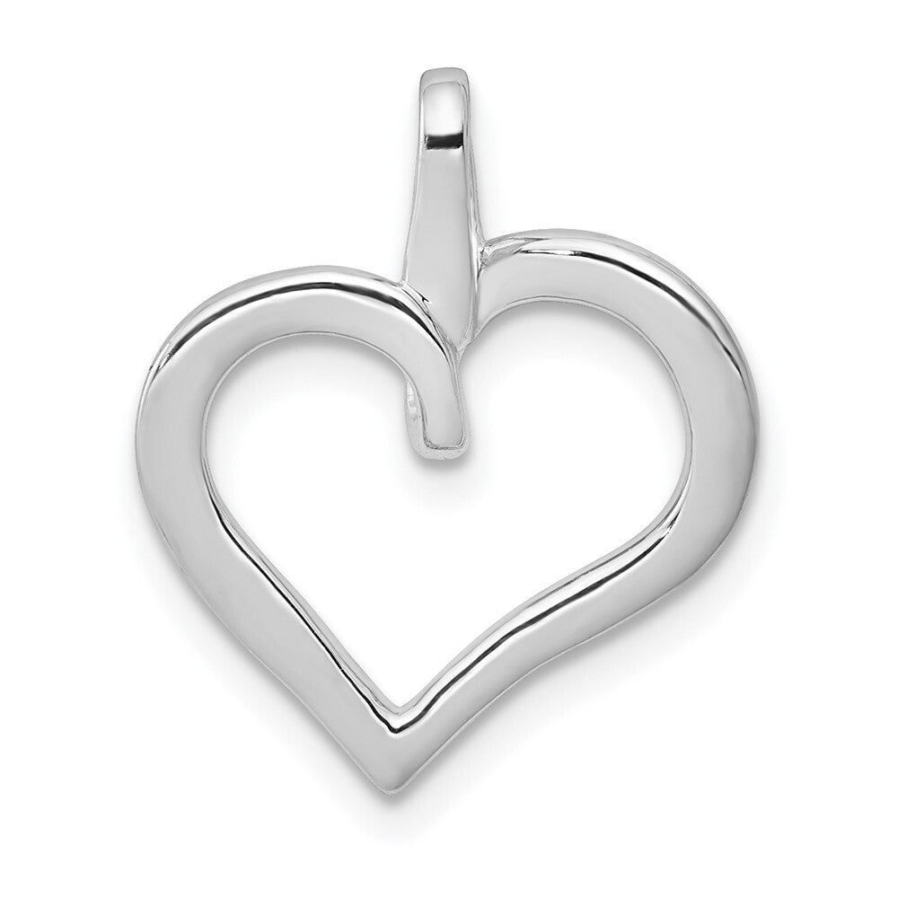 14k White Gold 1/10ct. Diamond Heart Pendant for Women
