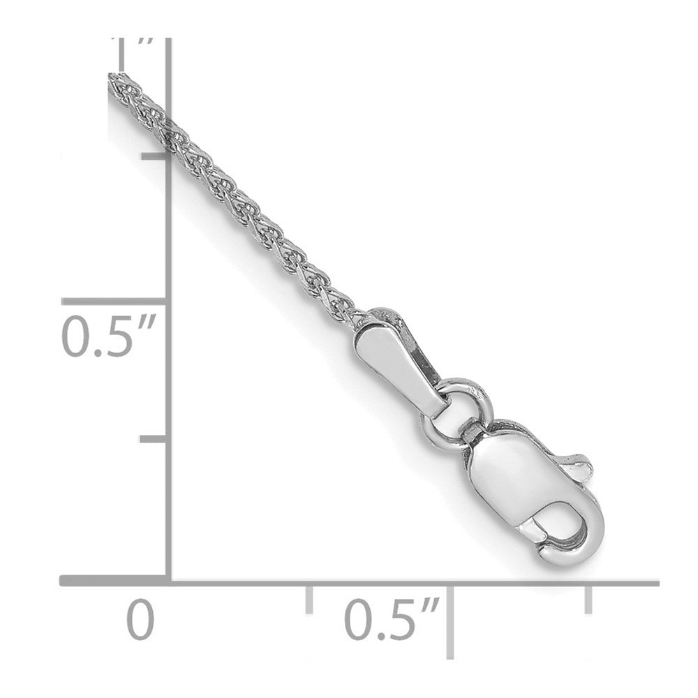 14K White Gold 7 inch 1.25mm Diamond-cut Spiga Bracelet