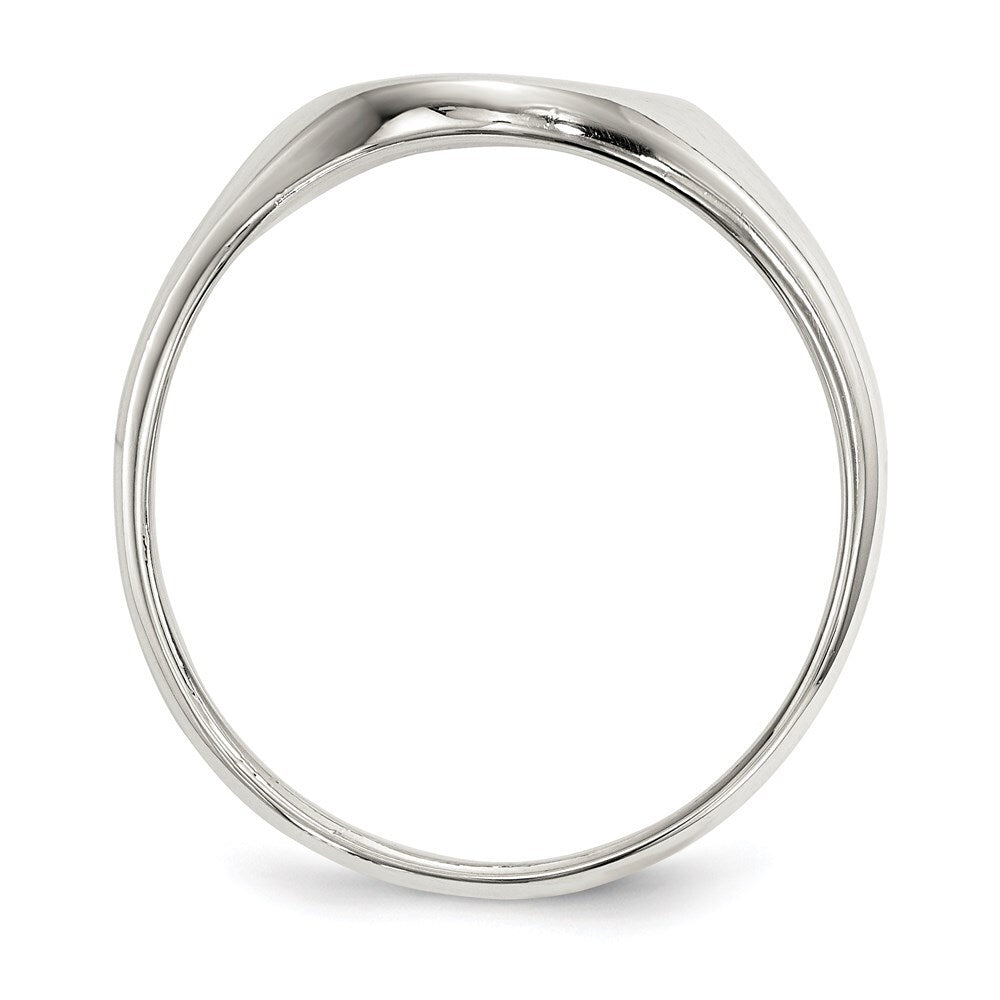 Sterling Silver 13x10mm Closed Back Signet Ring Size 10