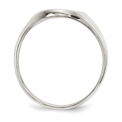 Sterling Silver 13x10mm Closed Back Signet Ring Size 10
