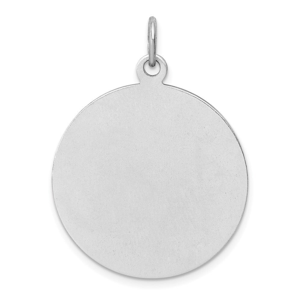 Sterling Silver Rhodium-plated Enamel St. Christopher Medal Pendant