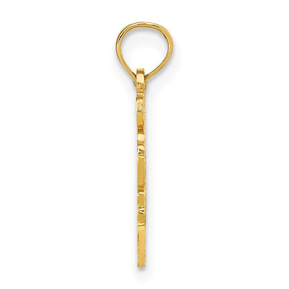 14k Yellow Gold Solid Oregon State Pendant for Women