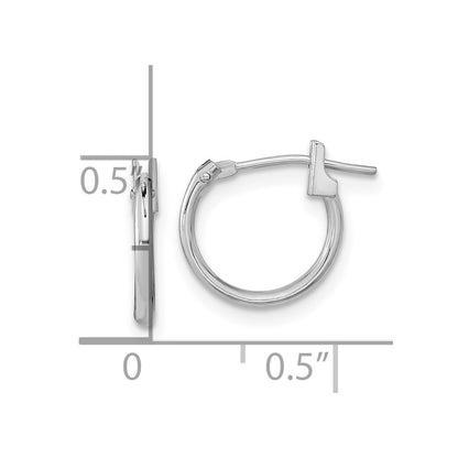 14k White Gold Hoop Earrings