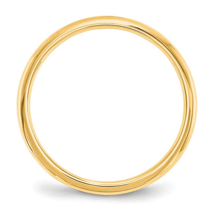 14k Yellow Gold  2mm Lightweight Comfort Fit Wedding Band Ring Size 7.5