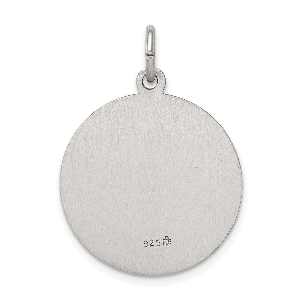 Sterling Silver Antiqued Saint Patrick Medal Pendant