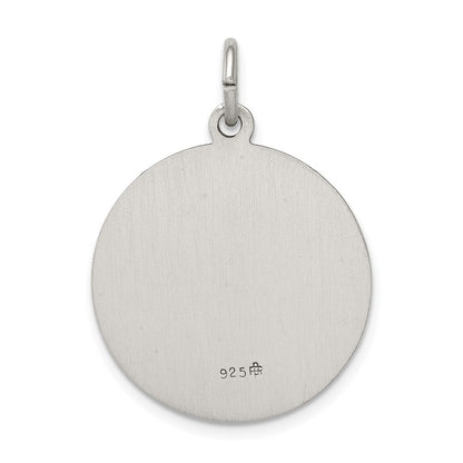 Sterling Silver Antiqued Saint Patrick Medal Pendant