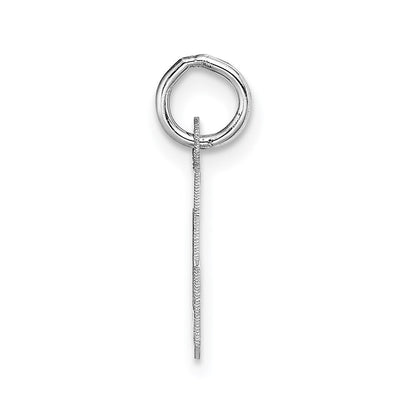 14k White Gold Small Block Letter J Initial Charm Pendant for Women