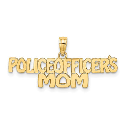 14k Yellow Gold POLICE OFFICER'S MOM Charm