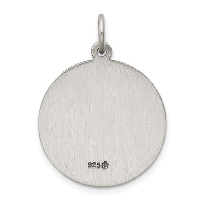Sterling Silver Antiqued Saint Francis of Assisi Medal Pendant