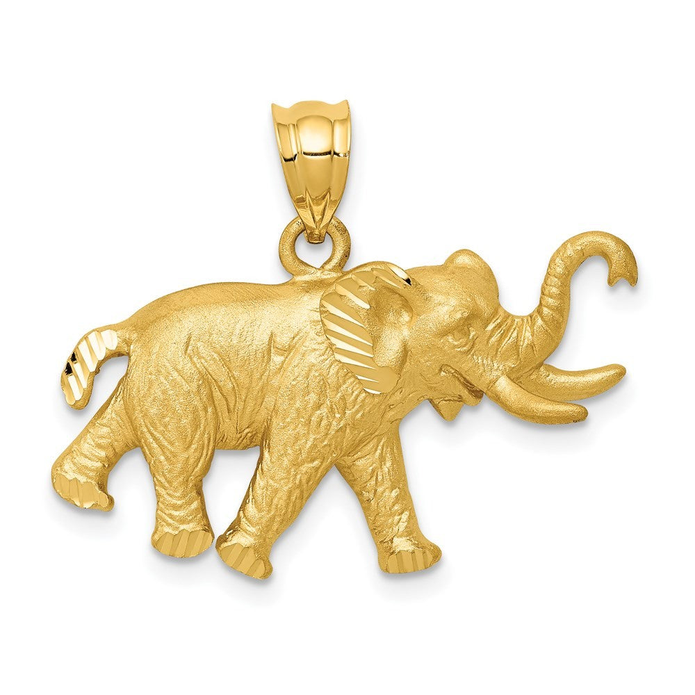 14k Yellow Gold Elephant Pendant