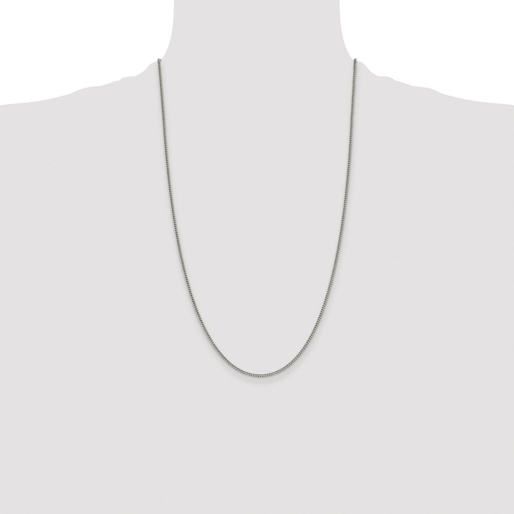 Sterling Silver Rhodium-plated 1.75mm Curb Chain