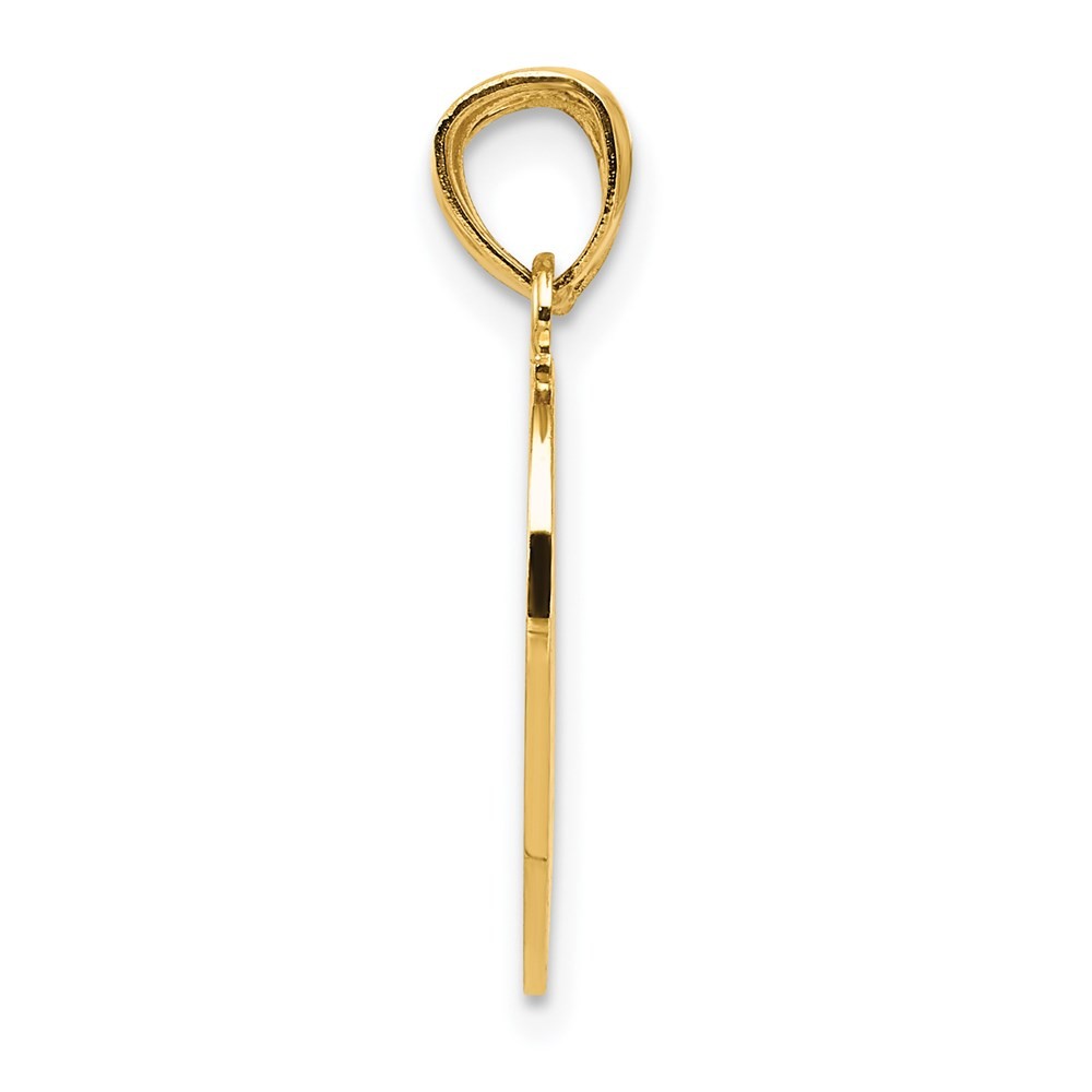 14k Yellow Gold Satin and  DAUGHTER-MOM 2-Piece Break-Apart Heart Pendant
