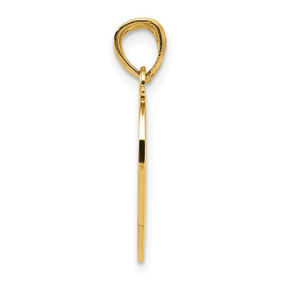 14k Yellow Gold Satin and  DAUGHTER-MOM 2-Piece Break-Apart Heart Pendant