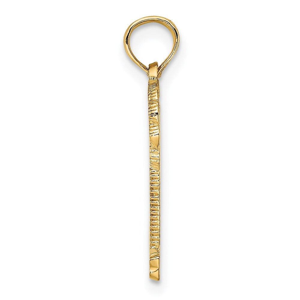 14k Yellow Gold NAPLES Palm Tree Charm Pendant for Women