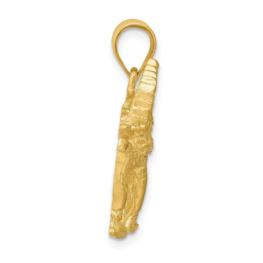 14k Yellow Gold Elephant Pendant for Women