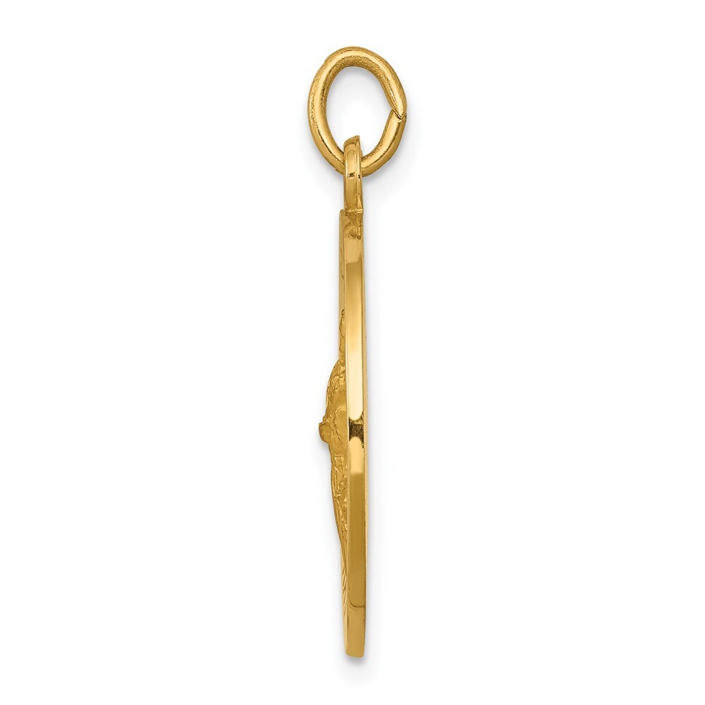 14k Yellow Gold Saint Gerard Medal Pendant for Women