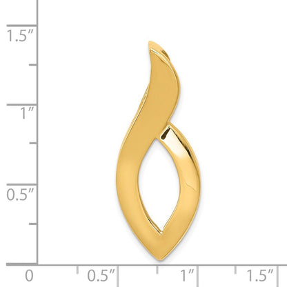 14k Yellow Gold Fits up to 6mm Regular 8mm on Fancy Reversible Fancy Omega Slide