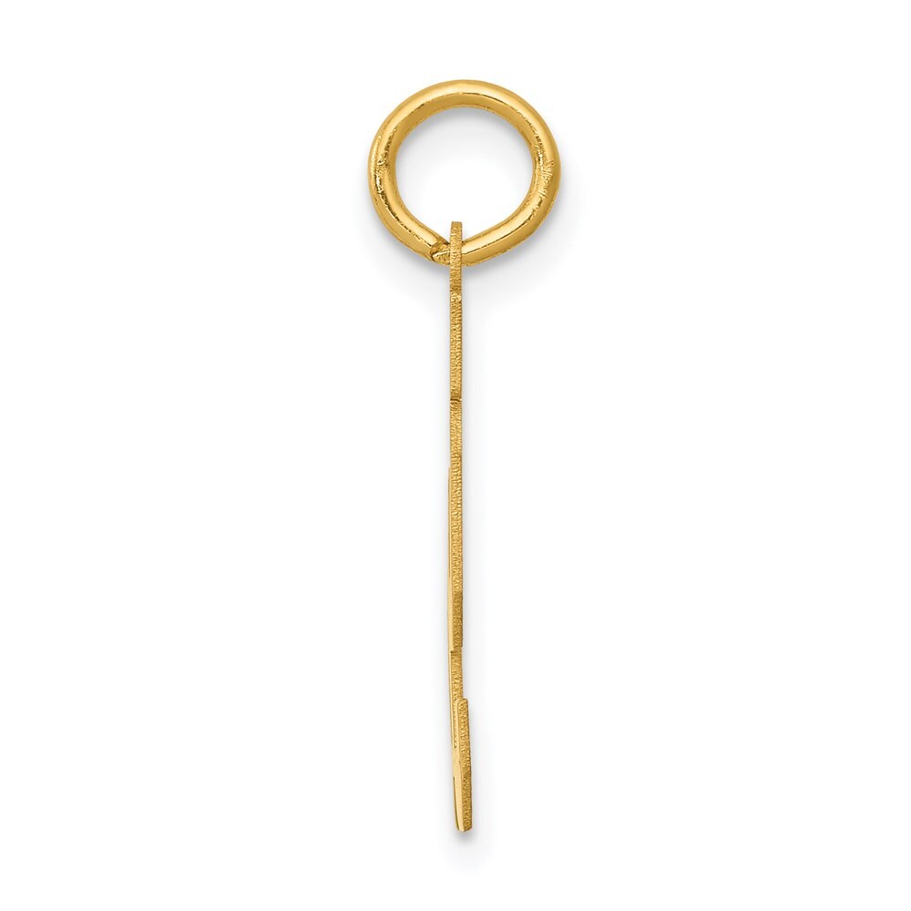 14k Yellow Gold Small Satin Number 91 Charm Pendant for Women