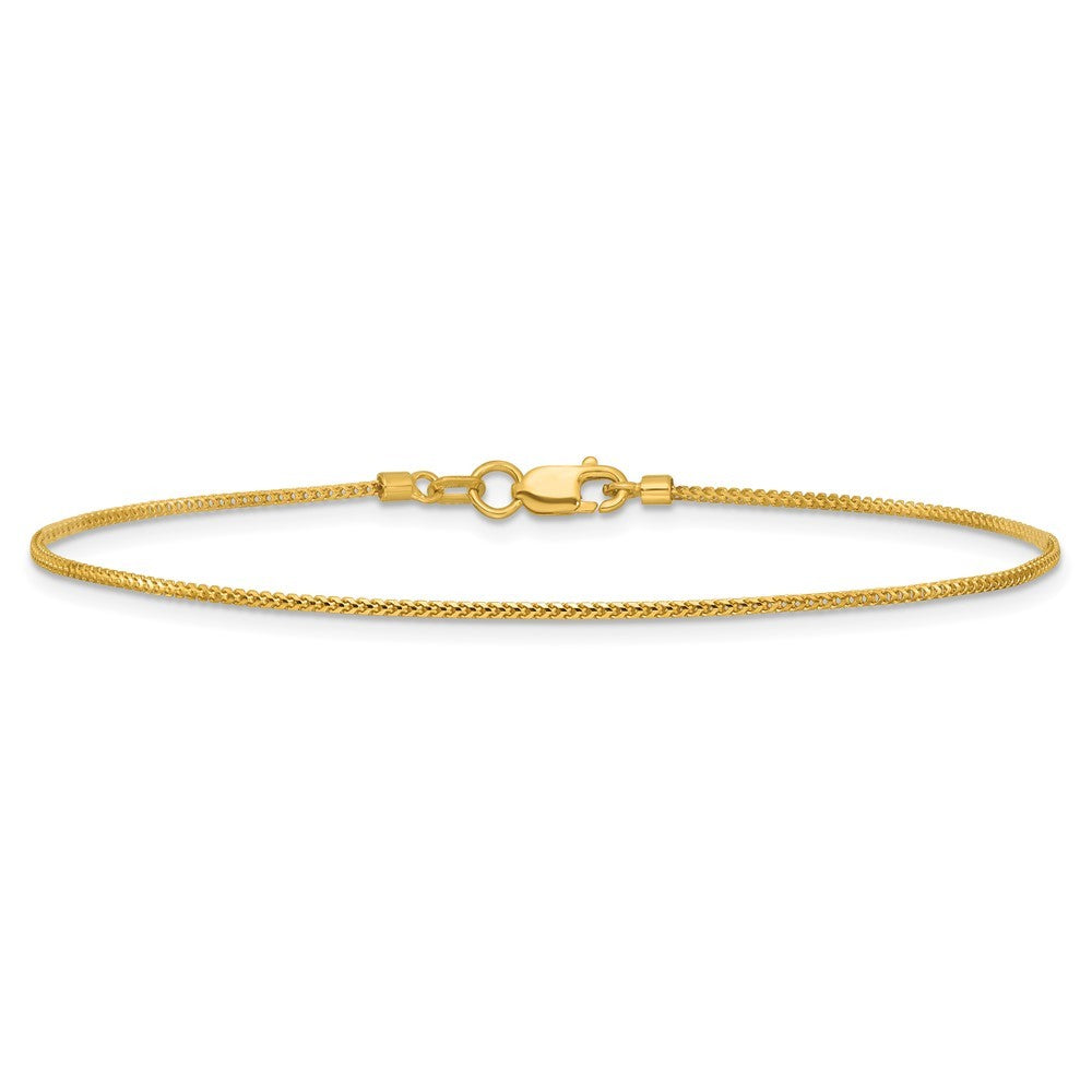 14k Yellow Gold 8 inch .9mm Franco Bracelet
