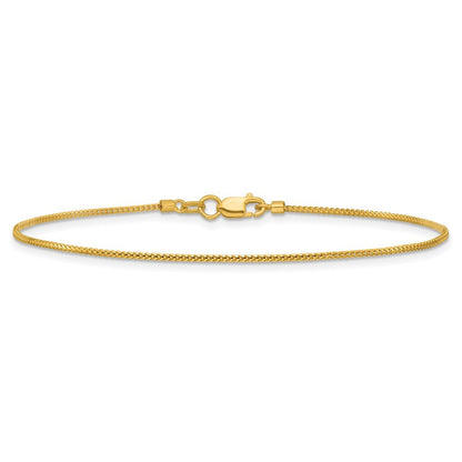 14k Yellow Gold 8 inch .9mm Franco Bracelet