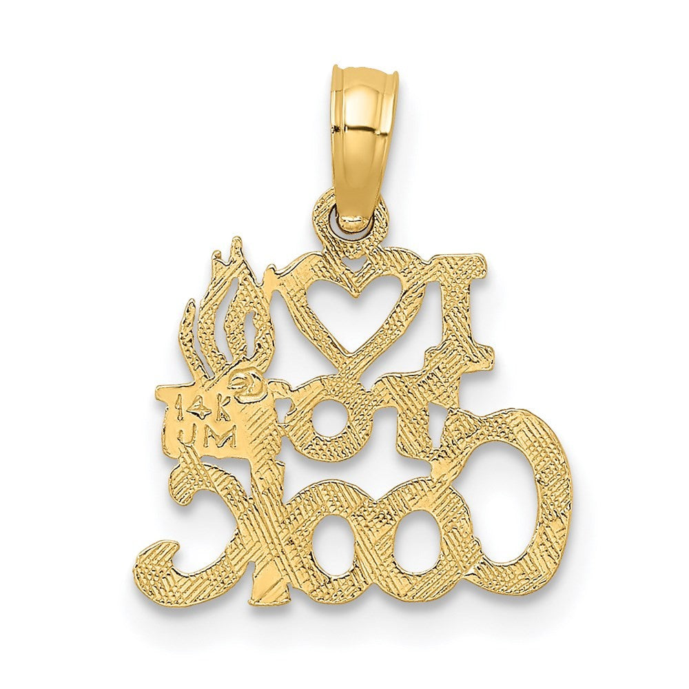 14k Yellow Gold I HEART TO COOK Charm