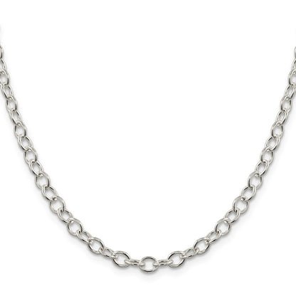 Sterling Silver 5.3mm Oval Cable Chain Necklace