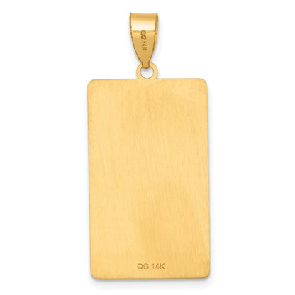 14k Yellow Gold The Fool Tarot Card Pendant for Women
