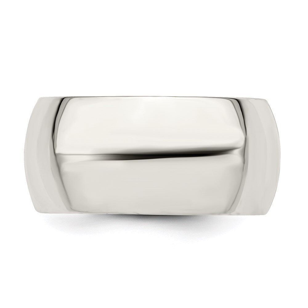 Sterling Silver 10mm Comfort Fit Size 10 Band