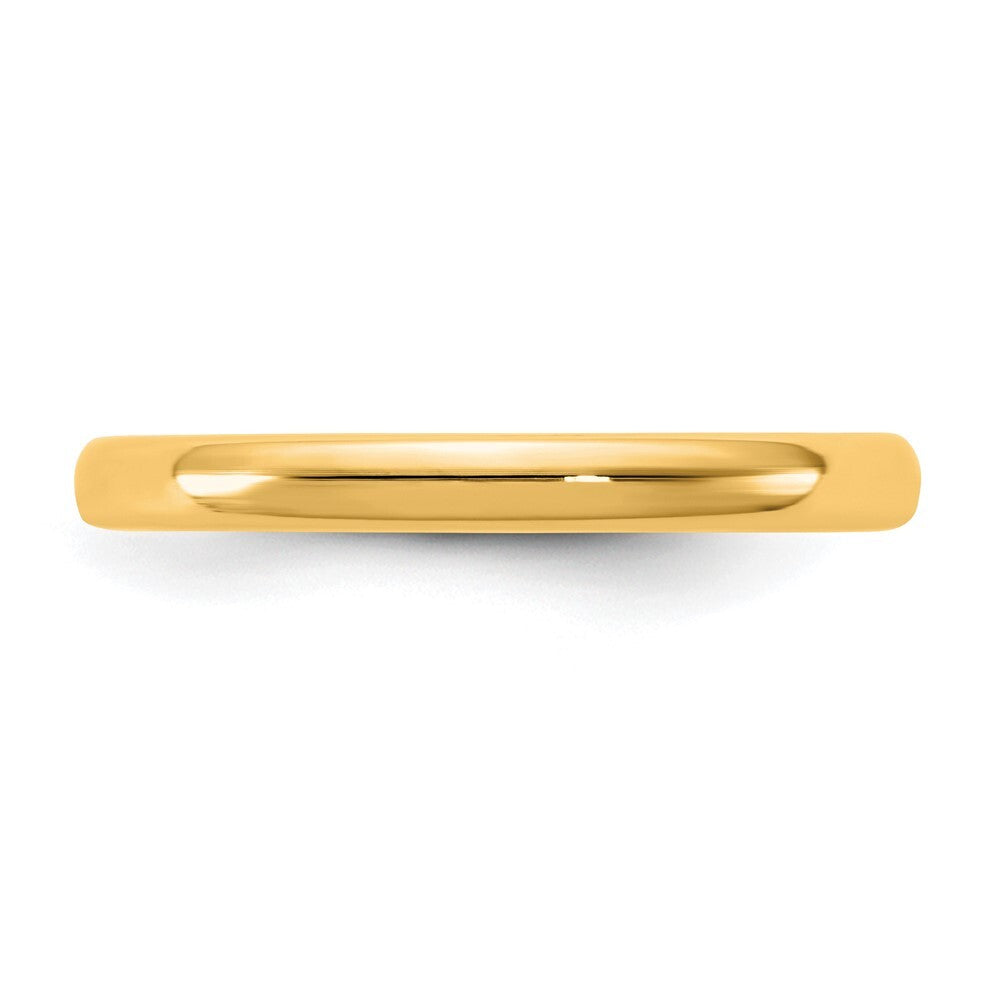 14K Yellow Gold 2.5mm European Comfort Fit Band Size 6