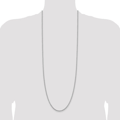 Sterling Silver Rhodium-plated 2.75mm Cable Chain