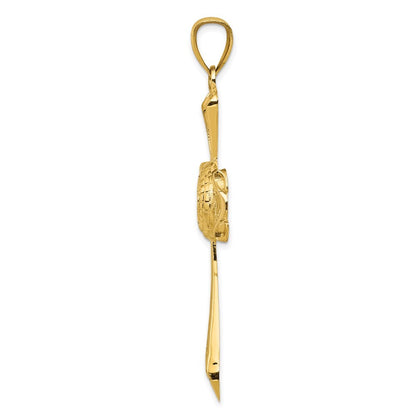 14k Yellow Gold Celtic Cross Pendant