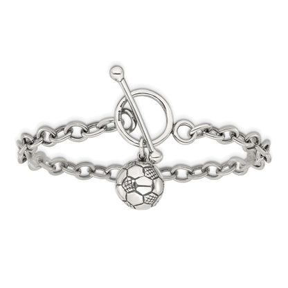 Sterling Silver Soccer Ball Bracelet
