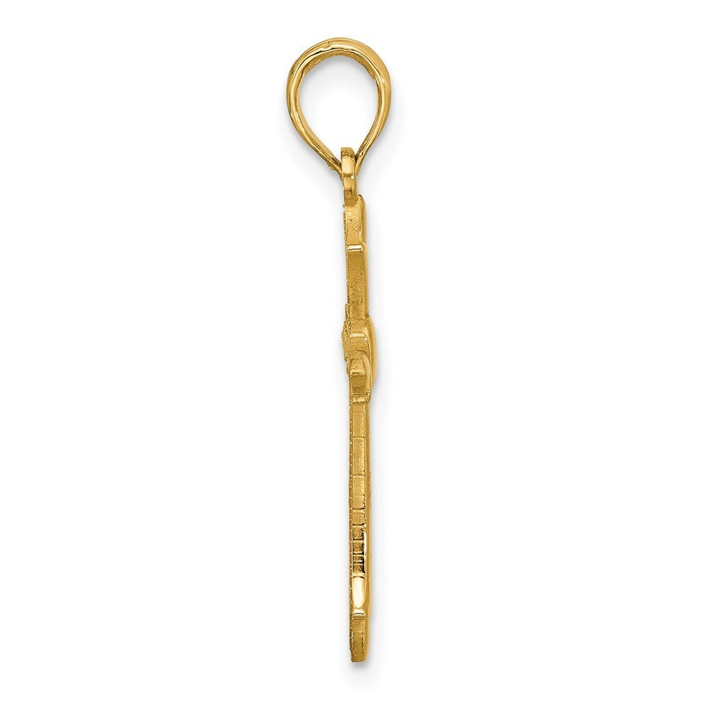 14k Yellow Gold Fancy Cross Charm