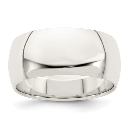 Sterling Silver 9mm Half Round Size 12 Band Ring