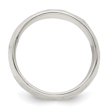 Sterling Silver Hammered Polished Ring