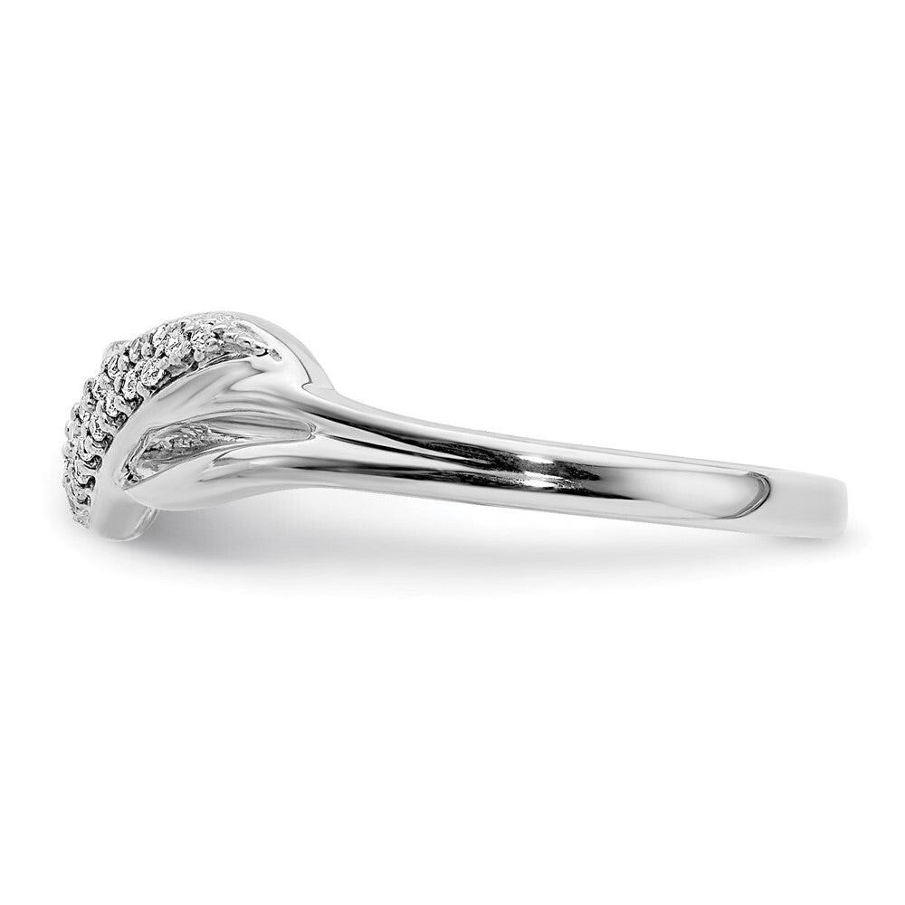 14k White Gold Diamond Fashion Ring Size 7