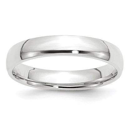 14k White Gold 4mm Lightweight Comfort Fit Wedding Band Size 9