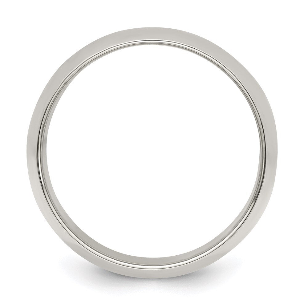 Sterling Silver 10mm Half Round Size 13 Band Ring