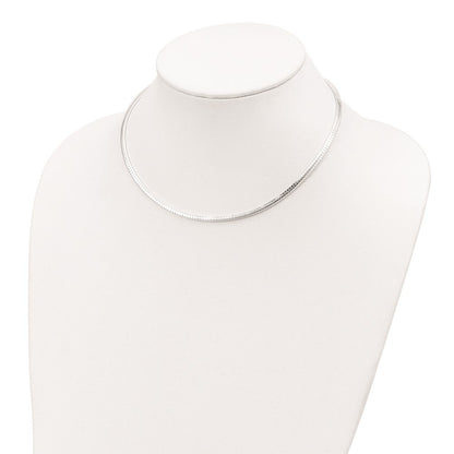 Sterling Silver 3.25mm w/2in. Ext Cubetto Chain Necklace